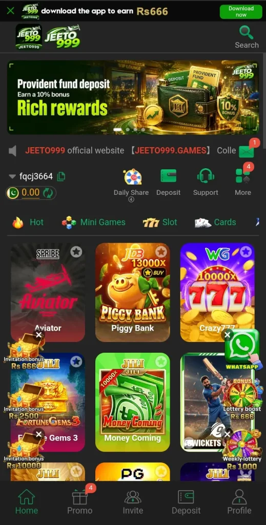 jeeto9999 Game Download APK unique earning app.